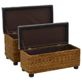 NNEVL Bench Set 2 Pieces Seagrass Brown