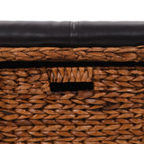 NNEVL Bench with 3 Baskets Seagrass 105x40x42 cm Brown