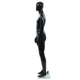 NNEVL Full Body Male Mannequin with Glass Base Glossy Black 185 cm