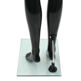 NNEVL Full Body Female Mannequin with Glass Base Glossy Black 175 cm