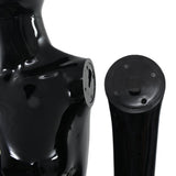 NNEVL Full Body Female Mannequin with Glass Base Glossy Black 175 cm