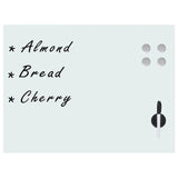 NNEVL Wall Mounted Magnetic Whiteboard Glass 80x60 cm