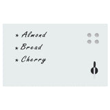 NNEVL Wall Mounted Magnetic Whiteboard Glass 100x60 cm