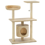 NNEVL Cat Tree with Sisal Scratching Posts 95 cm Beige