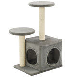 NNEVL Cat Tree with Sisal Scratching Posts 60 cm Grey