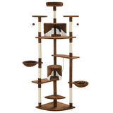 NNEVL Cat Tree with Sisal Scratching Posts 203 cm Brown and White
