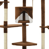 NNEVL Cat Tree with Sisal Scratching Posts 203 cm Brown and White