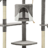 NNEVL Cat Tree with Sisal Scratching Posts 203 cm Grey and White