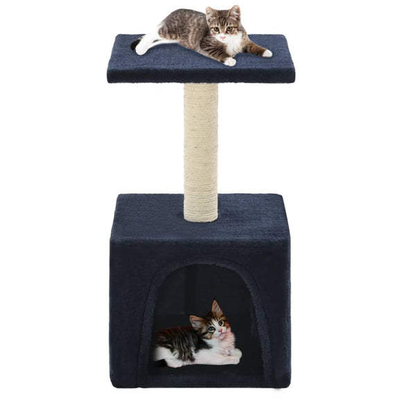 NNEVL Cat Tree with Sisal Scratching Post 55 cm Dark Blue