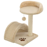 NNEVL Cat Tree with Sisal Scratching Post 40 cm Beige and Brown