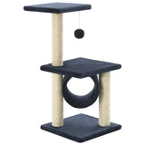 NNEVL Cat Tree with Sisal Scratching Posts 65 cm Dark Blue