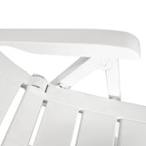 NNEVL Reclining Garden Chairs 4 pcs Plastic White