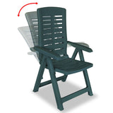NNEVL Reclining Garden Chairs 6 pcs Plastic Green