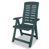 NNEVL Reclining Garden Chairs 6 pcs Plastic Green