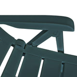 NNEVL Reclining Garden Chairs 6 pcs Plastic Green