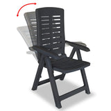 NNEVL Reclining Garden Chairs 6 pcs Plastic Anthracite