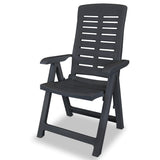 NNEVL Reclining Garden Chairs 6 pcs Plastic Anthracite