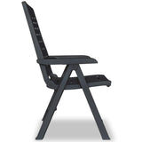 NNEVL Reclining Garden Chairs 6 pcs Plastic Anthracite