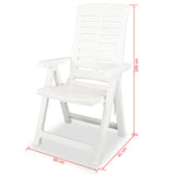 NNEVL 3 Piece Bistro Set Plastic White