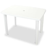 NNEVL 3 Piece Bistro Set Plastic White
