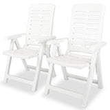 NNEVL 3 Piece Bistro Set Plastic White