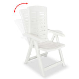 NNEVL 3 Piece Bistro Set Plastic White