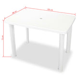 NNEVL 3 Piece Bistro Set Plastic White