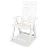 NNEVL 7 Piece Outdoor Dining Set Plastic White