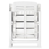 NNEVL 7 Piece Outdoor Dining Set Plastic White