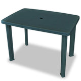 NNEVL 3 Piece Bistro Set Plastic Green