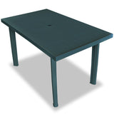 NNEVL 7 Piece Outdoor Dining Set Plastic Green