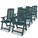 NNEVL 7 Piece Outdoor Dining Set Plastic Green