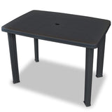 NNEVL 3 Piece Bistro Set Plastic Anthracite