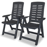 NNEVL 3 Piece Bistro Set Plastic Anthracite