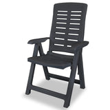 NNEVL 3 Piece Bistro Set Plastic Anthracite