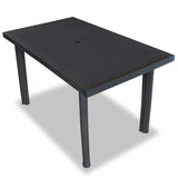 NNEVL 5 Piece Outdoor Dining Set Plastic Anthracite