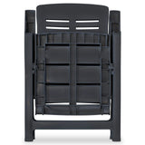 NNEVL 5 Piece Outdoor Dining Set Plastic Anthracite