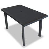 NNEVL 7 Piece Outdoor Dining Set Plastic Anthracite