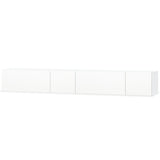 NNEVL TV Cabinets 2 pcs Engineered Wood 120x40x34 cm High Gloss White