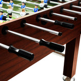 NNEVL Football Table Steel 60 kg 140x74.5x87.5 cm Brown
