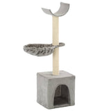 NNEVL Cat Tree with Sisal Scratching Posts 105 cm Grey