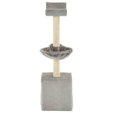 NNEVL Cat Tree with Sisal Scratching Posts 105 cm Grey