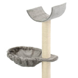 NNEVL Cat Tree with Sisal Scratching Posts 105 cm Grey