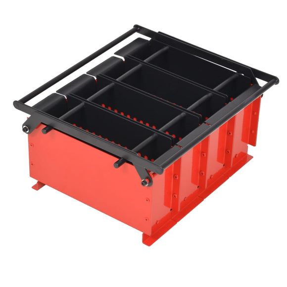 NNEVL Paper Log Briquette Maker Steel 38x31x18 cm Black and Red
