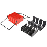 NNEVL Paper Log Briquette Maker Steel 38x31x18 cm Black and Red