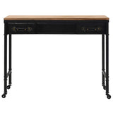 NNEVL Console Table MDF and Fir Wood 100x33.5x80 cm