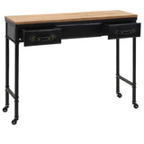 NNEVL Console Table MDF and Fir Wood 100x33.5x80 cm