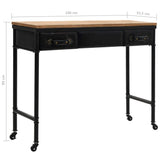 NNEVL Console Table MDF and Fir Wood 100x33.5x80 cm