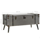NNEVL Coffee Table MDF and Aluminium 102x51x47.5 cm