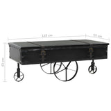 NNEVL Coffee Table MDF and Fir Wood 110x55x43 cm